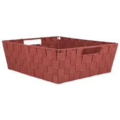 Design Imports Nylon Bin Basketweave Rust Trapezoid 13X15X5 Set/2 -Design Imports GUEST 41e45a8f 7e86 452d b718 6604db039d91
