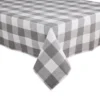 Design Imports Gray/White Buffalo Check Tablecloth 60X120
