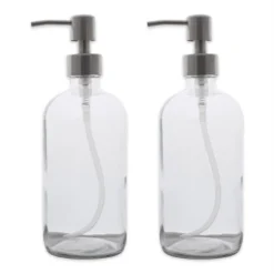 Design Imports 2 Pc 16Oz Clear Glass Bottle Set With Stainless Pump Tops 11 Design Imports 2 Pc 16Oz Clear Glass Bottle Set With Stainless Pump Tops -Design Imports GUEST 425db056 fe0b 498e b937 a4e2da996c7e