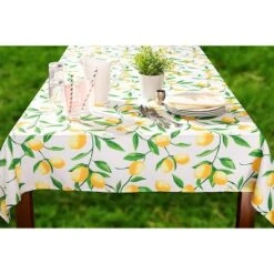 Design Imports Lemon Bliss Print Outdoor Tablecloth 60X84 -Design Imports GUEST 4331e0e6 9789 44d6 a658 a54355b486d9 1
