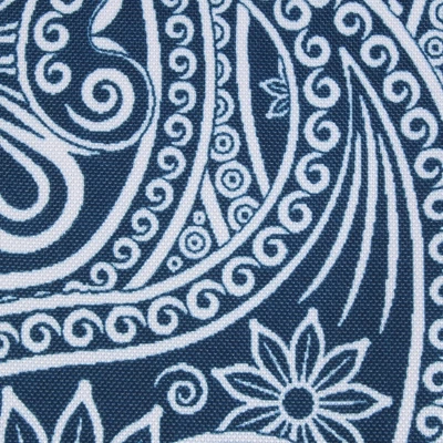 Design Imports Blue Paisley Print Outdoor Placemat Set/6 2 Design Imports Blue Paisley Print Outdoor Placemat Set/6 - Image 2