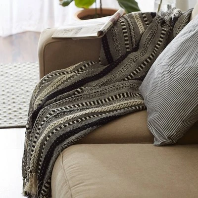 50"x60" Braided Striped Throw Blanket - Design Imports 8 50"x60" Braided Striped Throw Blanket - Design Imports - Image 8