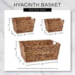 Design Imports Set Of 5 White Wash Hyacinth Baskets -Design Imports GUEST 457f6453 f4d8 4f27 b8f7 5de6ecf2aa82