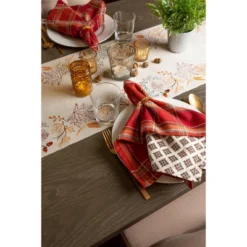 Design Imports Reversible Autumn Table Runner, 14X108", Autumn Leaves -Design Imports GUEST 461a584f 304e 4261 8193 8ba4d0fb63b7