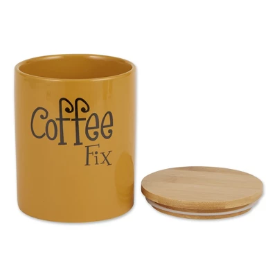 Design Imports Honey Gold Coffee/Sugar/Tea Ceramic Canister Set/3 1 Design Imports Honey Gold Coffee/Sugar/Tea Ceramic Canister Set/3