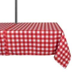 Design Imports Tango Red Check Outdoor Tablecloth With Zipper 60X120 -Design Imports GUEST 465e4ccb 1e4d 42fb b75a d45580ae2ab9