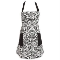 Design Imports Damask 2 Pocket Printed Apron Black 17 Design Imports Damask 2 Pocket Printed Apron Black -Design Imports GUEST 46a13939 6136 467b 853b 54f04529e580