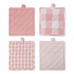 Design Imports Pink/White Asst Potholder Set/4 -Design Imports GUEST 46ba8374 4225 4aa9 897e 4d70ea44847a