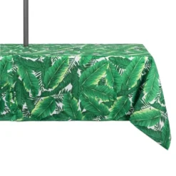 Design Imports Banana Leaf Outdoor Tablecloth With Zipper 60X84 -Design Imports GUEST 473fcf28 144a 4925 abab f22347ad7196