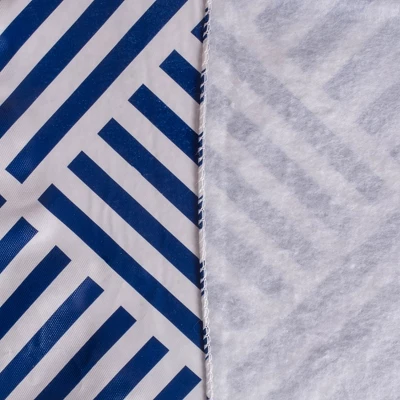 Design Imports Navy Grid Vinyl Tablecloth 60X102 2 Design Imports Navy Grid Vinyl Tablecloth 60X102 - Image 2