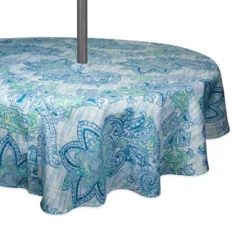 Design Imports Blue Watercolor Paisley Print Outdoor Tablecloth With Zipper 60 Round 17 Design Imports Blue Watercolor Paisley Print Outdoor Tablecloth With Zipper 60 Round -Design Imports GUEST 48947a9e 359d 4e56 9196 f20873ce8634