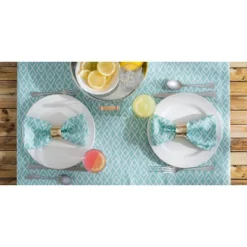 Design Imports Aqua Diamond Outdoor Tablecloth With Zipper 60X120 -Design Imports GUEST 48a27d57 191f 4630 9ef2 1e6b46640d43 1