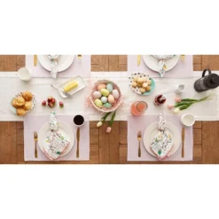 Design Imports Lavender Fog Dobby Dots Rib Placemat Set/6 -Design Imports GUEST 48aaf053 15b9 444b 8f0d ef56ba47c46d