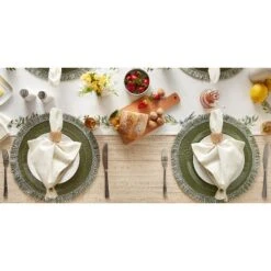 DII Fringe Placemat Set 6 Piece, Sage, 14.75 Dia -Design Imports GUEST 496c01b5 b9fb 4c07 bd19 15501873fa94