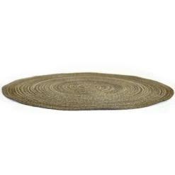 Set Of 6 Variegated Lurex Round Woven Placemat Brown - Design Imports -Design Imports GUEST 4a1d027d 6656 41e0 91a2 30be9131a986
