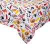 Design Imports Bbq Fun Print Outdoor Tablecloth With Zipper 60X120