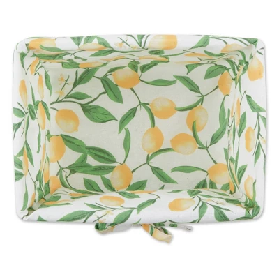 Design Imports Set Of 3 S Antique White Chicken Wire Lemon Print Liner Baskets 1 Design Imports Set Of 3 S Antique White Chicken Wire Lemon Print Liner Baskets