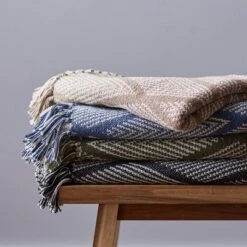 50"x60" Diamond Throw Blanket Denim Blue - Design Imports -Design Imports GUEST 4b7bfff4 6fff 43eb 8470 38da8f10ddcc