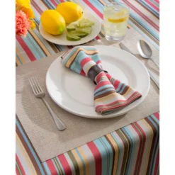 Design Imports Summer Stripe Outdoor Tablecloth With Zipper 52 Round -Design Imports GUEST 4b9cfe5e 5d09 42ae 8c5a 885948b64077 1