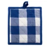 Design Imports Navy Buffalo Check Potholder (Set Of 2)