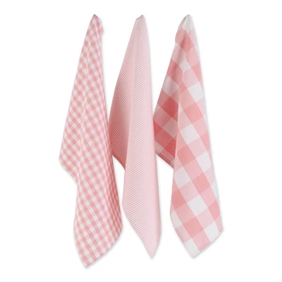 Design Imports Dishtowel Set Gingham/Buffalo Check 3 Piece, 20X30", Pink 10 Design Imports Dishtowel Set Gingham/Buffalo Check 3 Piece, 20X30", Pink - Image 10