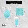 Design Imports Terry Solid Potholder Set 3 Piece Aqua 7X7"