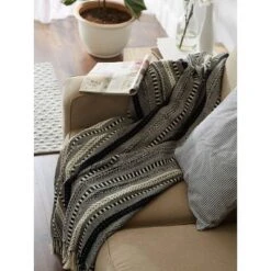 50"x60" Braided Striped Throw Blanket - Design Imports 25 50"x60" Braided Striped Throw Blanket - Design Imports -Design Imports GUEST 4e61a185 85dd 43c1 b4cf 1bc15ed0f5e9