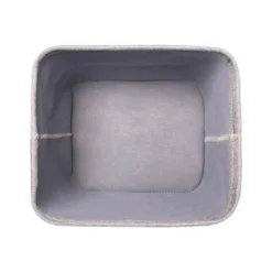 Design Imports Poly Bin Zig-Zag Stitch Variegated Gray Trapezoid 12X10X8 Set/2 -Design Imports GUEST 4e67428c b66d 451b 8057 52694654d712