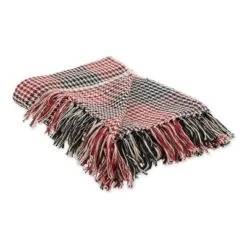 50"x60" Houndstooth Plaid Throw Blanket - Design Imports -Design Imports GUEST 4eb7b4a6 1d66 46fd 958e eebccdc8b2f6