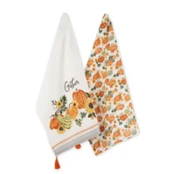 Design Imports Assorted Gather Fall Squash Printed Dishtowel (Set Of 2) -Design Imports GUEST 4f28532a 2bd4 4410 84fd c837b6c8010f