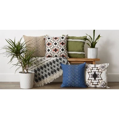 4pk 18"x18" Aztec Printed Square Throw Pillow Covers Clay - Design Imports 6 4pk 18"x18" Aztec Printed Square Throw Pillow Covers Clay - Design Imports - Image 6