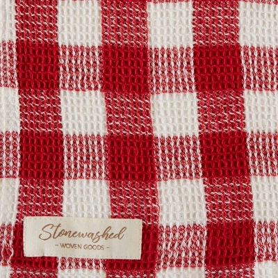 Design Imports Washed Waffle Dishtowel Set/2, Wild Dove 1 Design Imports Washed Waffle Dishtowel Set/2, Wild Dove