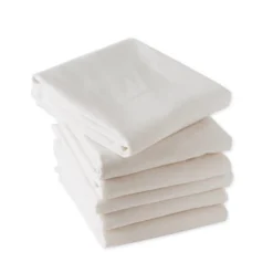 Design Imports Solid Dishtowel Set 6 Piece, 18X28", White