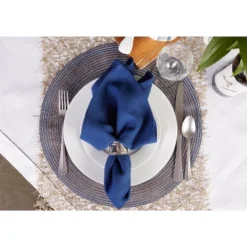 DII Variegated Placemat Set 6 Piece, Blue, 15" Dia -Design Imports GUEST 516329f2 0417 45bc 8529 dd9de752eb7e
