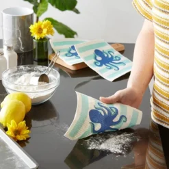 Design Imports Swedish Dishcloth Set/3, Reusable & Absorbent, Octopus -Design Imports GUEST 51e5b13a 11f5 468b 89e7 9b9e28dd1a22
