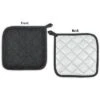 Design Imports Terry Solid Potholder Set 3 Piece Pebble 7X7"