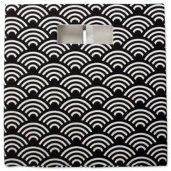 Polyester Cube Waves Black Square 13x13x13 -Design Imports GUEST 52ad0ead 6ed4 4e65 912e 5f236f80f745