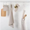 Design Imports Chambray Dishtowel Set 3 Piece, 20X30", Natural Chambray