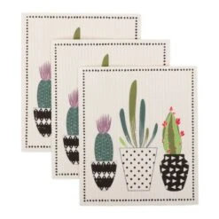 Design Imports Swedish Dishcloth Set/3, Reusable & Absorbent, Succulents -Design Imports GUEST 5433776a 3a79 4a56 8176 5b0f8e67d7fb