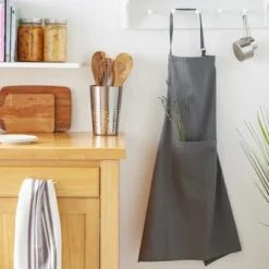 Design Imports Gray Chino Chef Apron