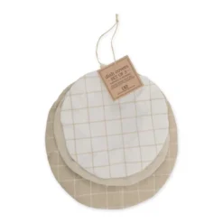 Design Imports Reusable Cotton Dish Covers Set/3, Feather Gray -Design Imports GUEST 560bcc59 af1a 411b be18 eefb1e05abb6