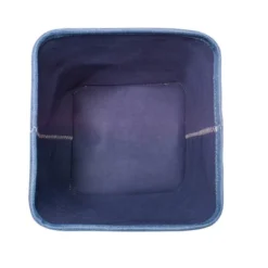 Design Imports Poly Bin Zig-Zag Stitch Variegated Blue Trapezoid 11X11X11 Set/2