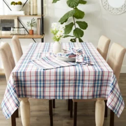Design Imports Lighthouse Plaid Tablecloth 60X104 -Design Imports GUEST 565a8e4b 66b7 402e 9574 377fa40986a4