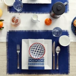 DII Jute Solid Placemat Set 6 Piece, Nautical Blue, 13x19" 14 DII Jute Solid Placemat Set 6 Piece, Nautical Blue, 13x19" -Design Imports GUEST 5693a284 76ef 4e7c b6c6 efdbe910e4f9