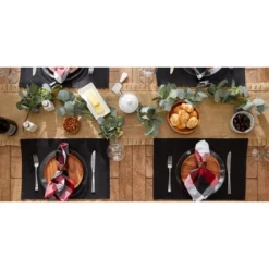 Design Imports Black Ribbed Placemat Set/6 -Design Imports GUEST 59628bb6 d26b 4624 be5f ed9dcab6e8c9