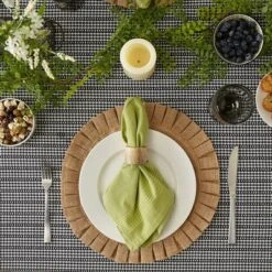 Design Imports Farmhouse Gingham Tablecloth, Black, 52X52" -Design Imports GUEST 5a3e1b8e 1762 4569 a51d 0aec7b9d12a7