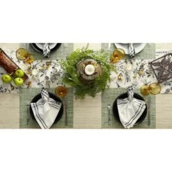 DII PVC Tweed Placemat Set 6 Piece, Fig Green, 13x17.25" -Design Imports GUEST 5a8b361a ed66 4bf3 addb 775a1217ec74