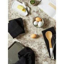 Design Imports Terry Waffle Solid Dishtowel Set 4 Piece, 15X26", Black -Design Imports GUEST 5bdcb21b 9a6d 4a81 b125 62a9baba9d07