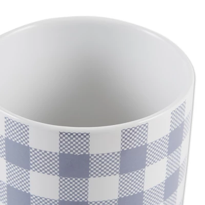 Design Imports Stonewash Blue & White Buffalo Check Ceramic Canister Set/3 4 Design Imports Stonewash Blue & White Buffalo Check Ceramic Canister Set/3 - Image 4