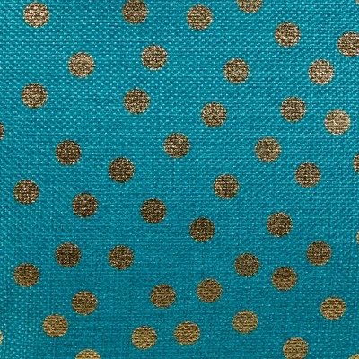 Design Imports Polyester Bin Dots Gold / Teal Rectangle Medium 16X10X12 7 Design Imports Polyester Bin Dots Gold / Teal Rectangle Medium 16X10X12 - Image 7